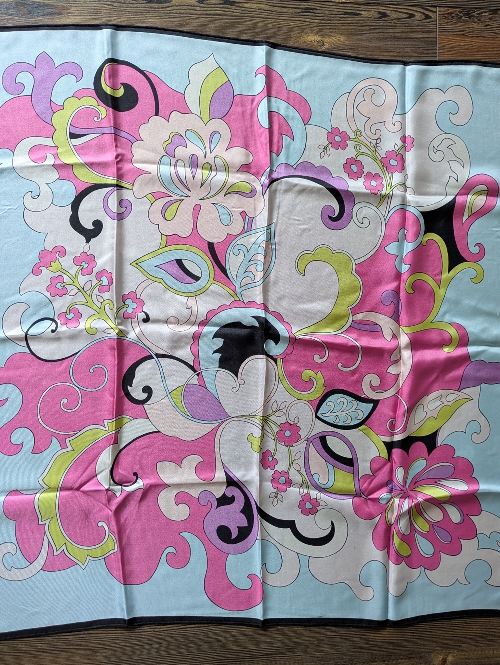 Beautiful Silk Vibrant Square Silk Scarf - Picture 2 of 3